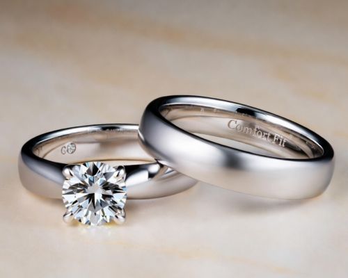 Obrączki soczewkowe z diamentem: Elegancja i Comfort Fit