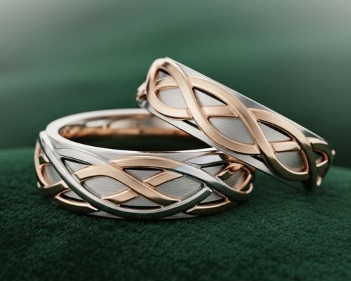 Obrączki Platynowe Mieszane Metale