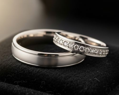 Obrączki Platynowe Zestaw Ślubny