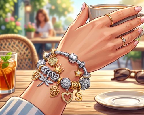 Złoty charms do bransoletki Pandora – jak łączyć żółte złoto ze srebrem (trend bicolor)?