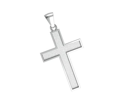 Krzyżyk z białego złota