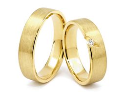 Obrączki ślubne diament żółte złoto - 0181278o