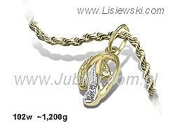 Zawieszka Lisiewski - złoto 585 i cyrkonia - 102w