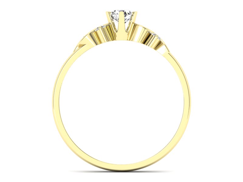 Złoty pierścionek z brylantami - 1031br_Si_H - 2