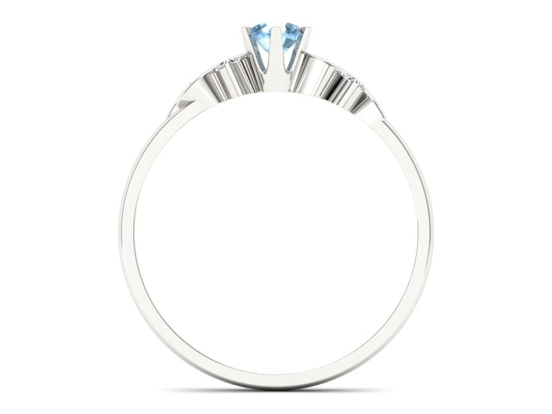 Pierścionek z topazem i brylantami - 1031btp - 2