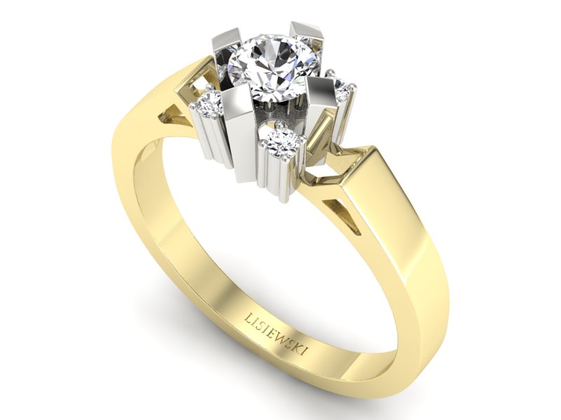 Pierścionek zaręczynowy z brylantami - 1087bzbr_Si_H - 3