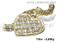 Zawieszka serce z cyrkoniami - niezapomniana elegancja - 110w