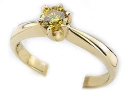 Pierścionek z diamentem złoto 585 - 111z_jg1968_orange-gold_