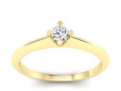 Złoty Pierścionek z brylantem promocja - 1161skW_pro