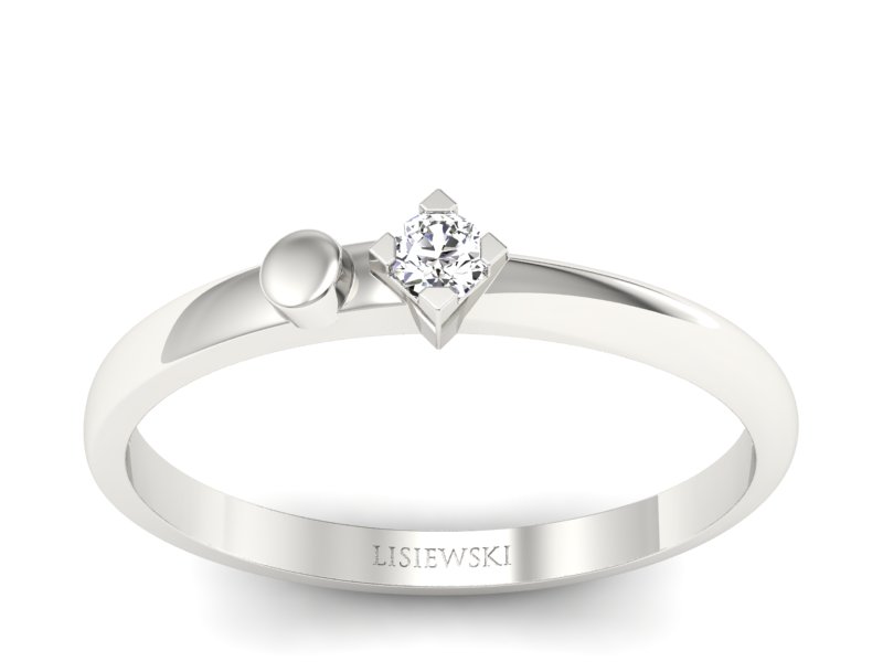 Pierścionek z brylantem - 1260b - 1