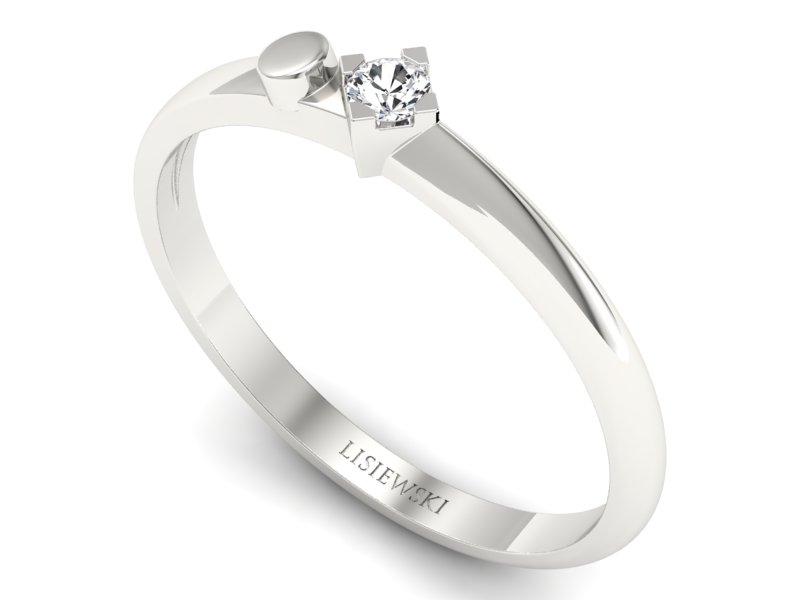 Pierścionek z brylantem - 1260b - 3