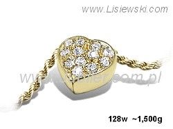 Zawieszka z cyrkoniami - elegancja od Lisiewski - 128w