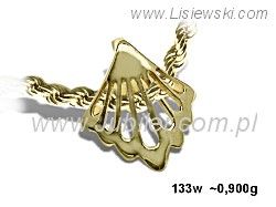 Złoty wisiorek 133w - codzienna elegancja Lisiewski - 133w