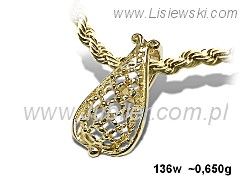 Złoty wisiorek ażurowy - szyk i elegancja od Lisiewski - 136w
