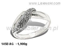 Pierścionek srebrny z cyrkoniami biżuteria srebrna - 145bag