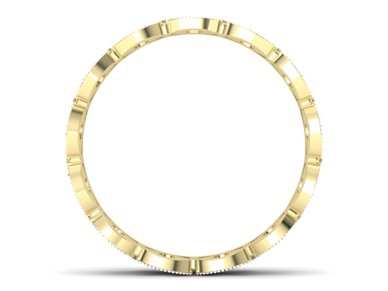Obrączka z brylantami żółte złoto - 15066z - 2
