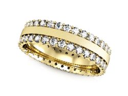 Obrączka z brylantami żółte złoto próba 585 - 15070zms