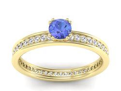 Pierścionek z tanzanitem i brylantami promocja - 1514skW_pro