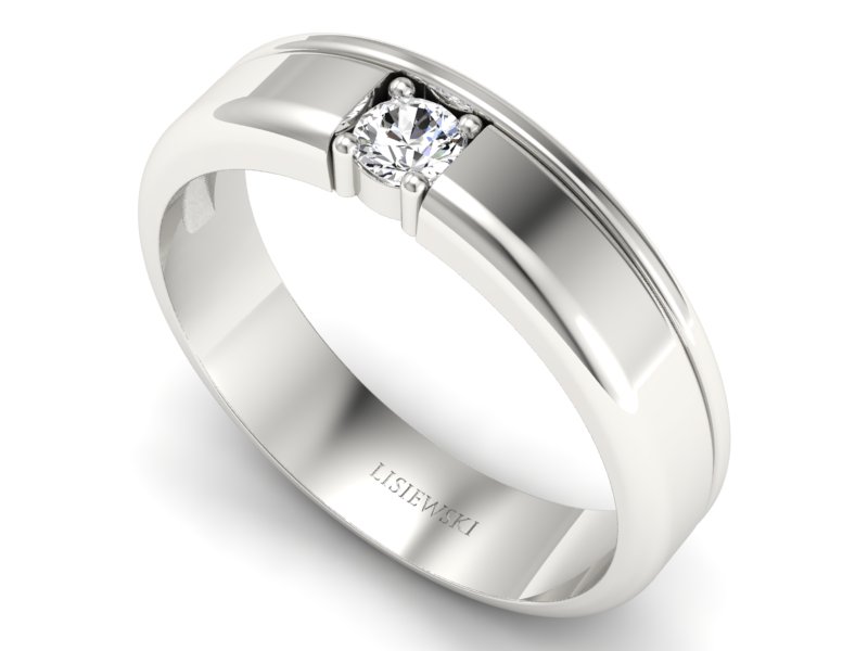 Złoty pierścionek z diamentem promocja - 1555skW_pro - 3