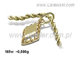 Złoty wisiorek zawieszka - symbol eleganckiego stylu - 165w