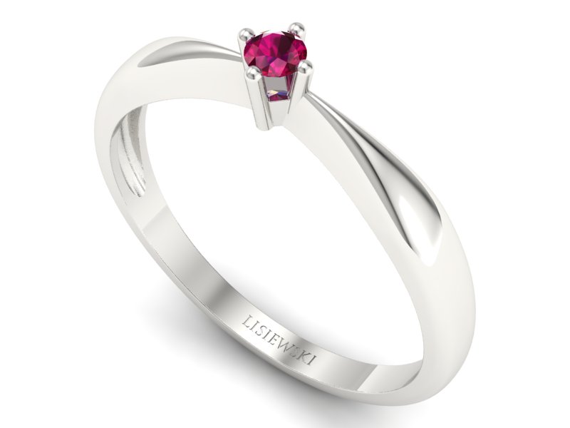 Pierścionek zaręczynowy z rubinem promocja - 1740skW_pro - 3