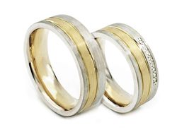 Złote Obrączki ślubne z diamentami - 1781312o_750