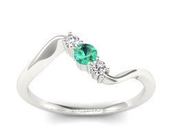 Pierścionek ze szmaragdem i brylantami - 1951skkpro