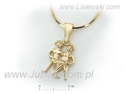 Złoty wisiorek bliźniaki - wyrafinowany symbol więzi - 1w_blizniaki_