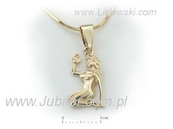 Wisiorek panna - złoty symbol uroku i klasy - 1w_panna_