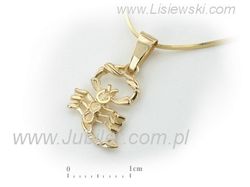 Złoty wisiorek skorpion - symbol siły od Lisiewski - 1w_skorpion_