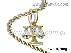 Złoty wisiorek waga - twoja elegancja i harmonia - 1w_waga
