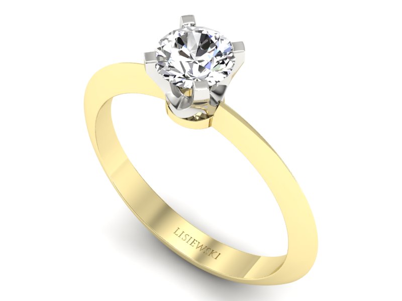 Pierścionek zaręczynowy z brylantem - 20026bbr_Si_H - 3