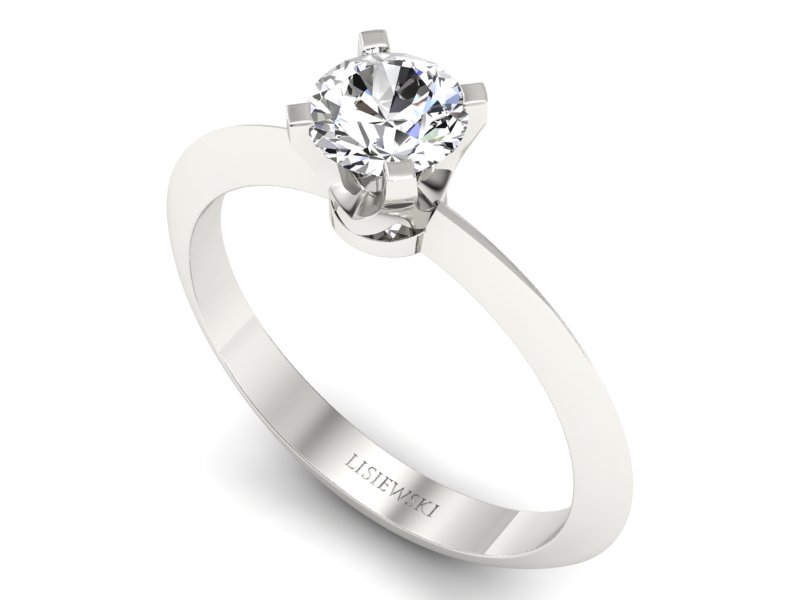 Złoty pierścionek z brylantem białe złoto - 20026br_P_I_pro - 3