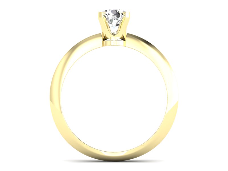 Złoty pierścionek z brylantem żółte złoto - 20026z - 2