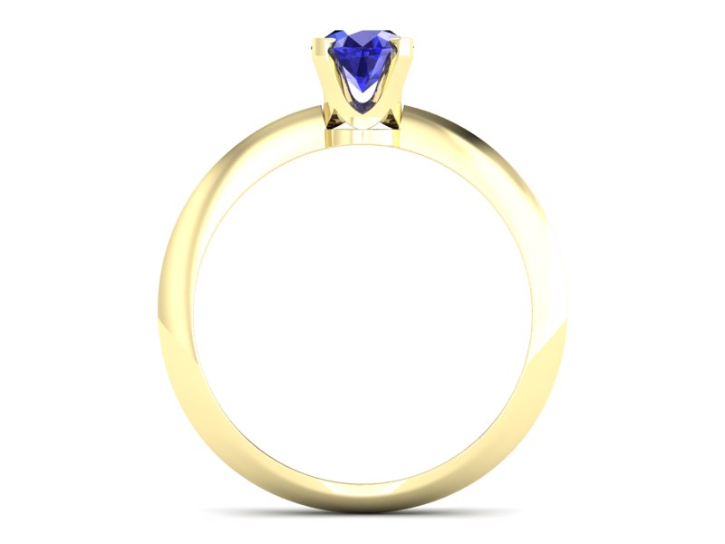 Złoty pierścionek z szafirem - 20026zszc - 2