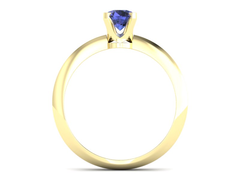 Złoty pierścionek z tanzanitem - 20026zt - 2