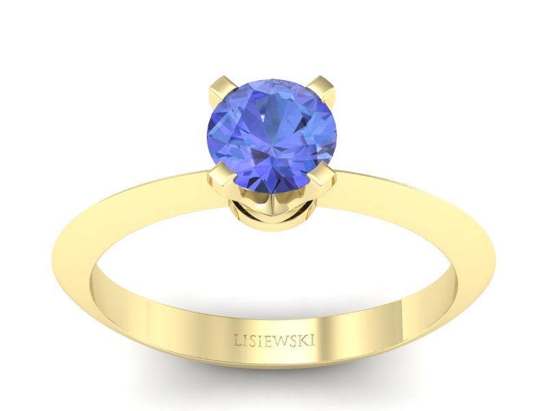 Złoty pierścionek z tanzanitem - 20026zt - 1