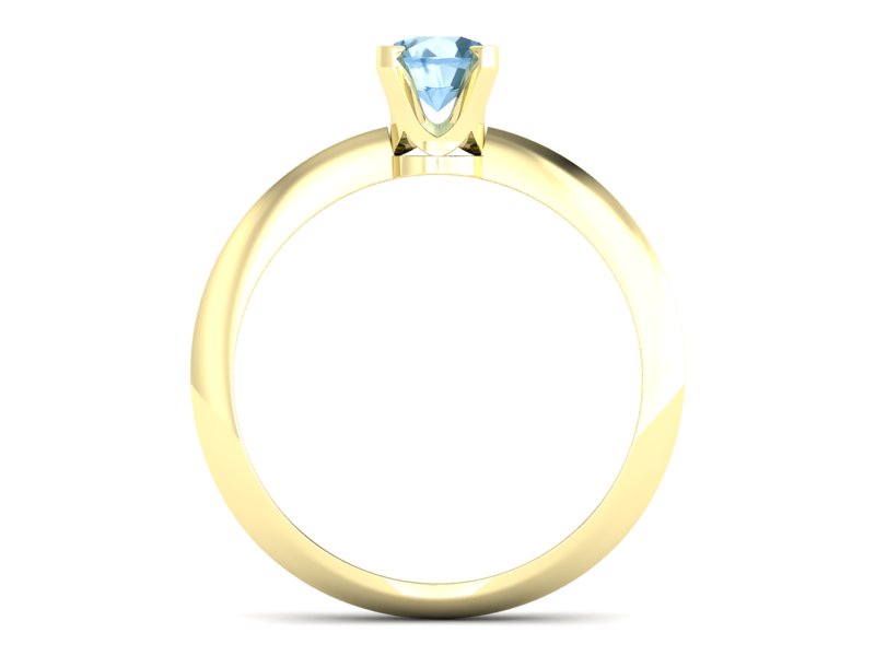 Złoty pierścionek z topazem - 20026ztp - 2