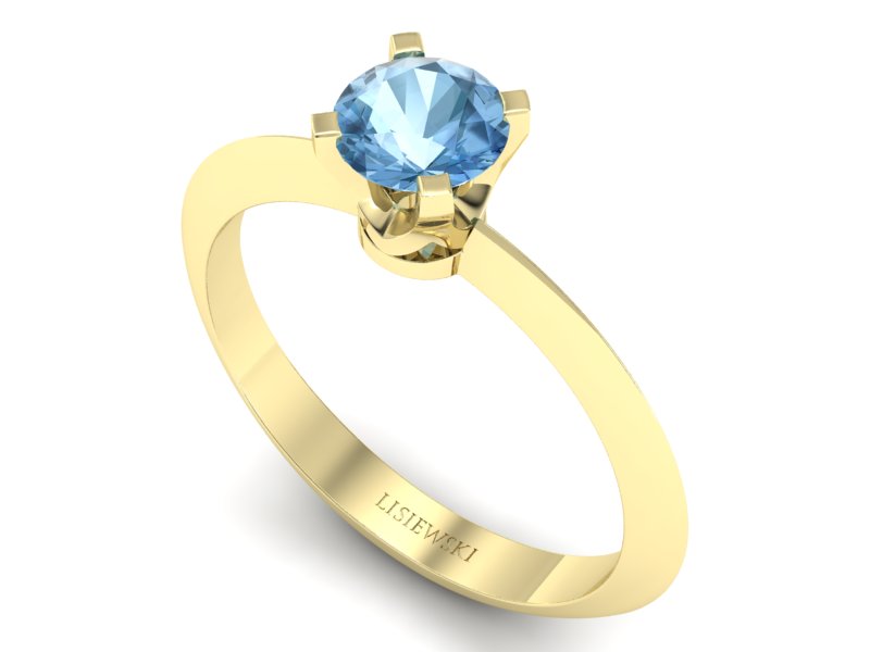 Złoty pierścionek z topazem - 20026ztp - 3