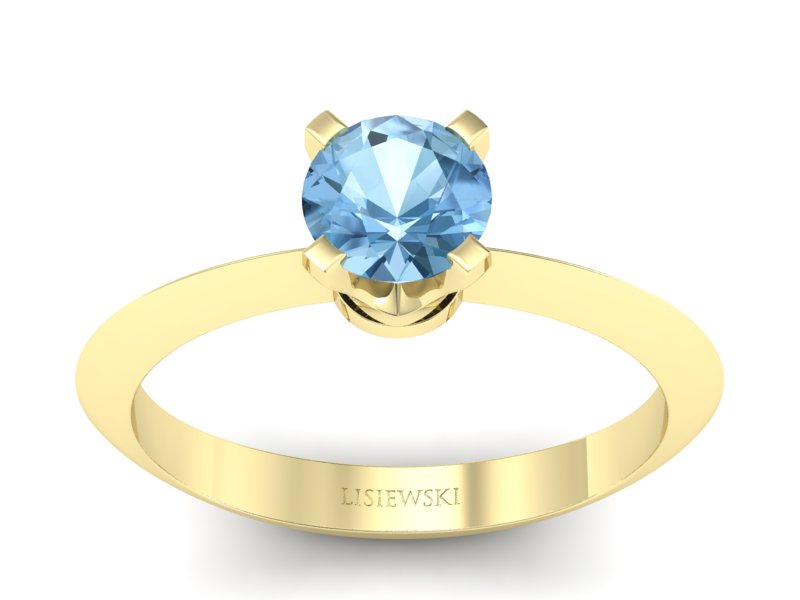 Złoty pierścionek z topazem - 20026ztp - 1