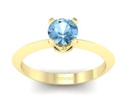 Złoty pierścionek z topazem - 20026ztp