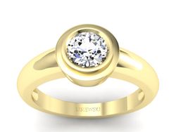 Złoty pierścionek z brylantem żółte złoto - 20032z