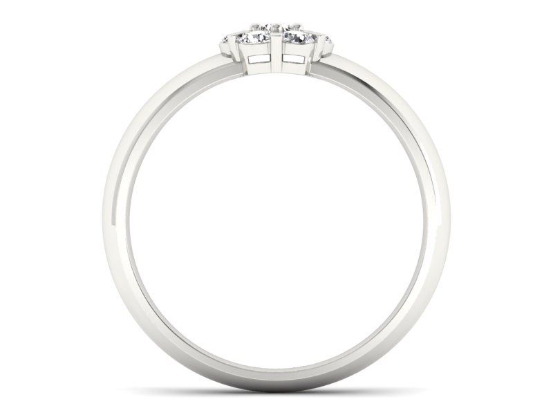 Pierścionek zaręczynowy z brylantami białe złoto - 20033bbr - 2