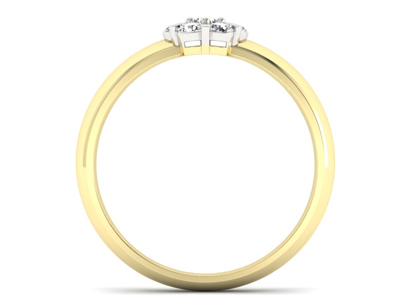 Pierścionek z brylantami białe żółte złoto - 20033br_SI_H