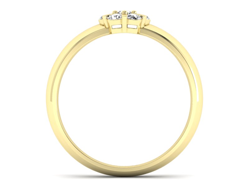 Złoty pierścionek z brylantami żółte złoto - 20033z_VS