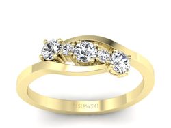 Pierścionek z brylantami żółte złoto - 20034z