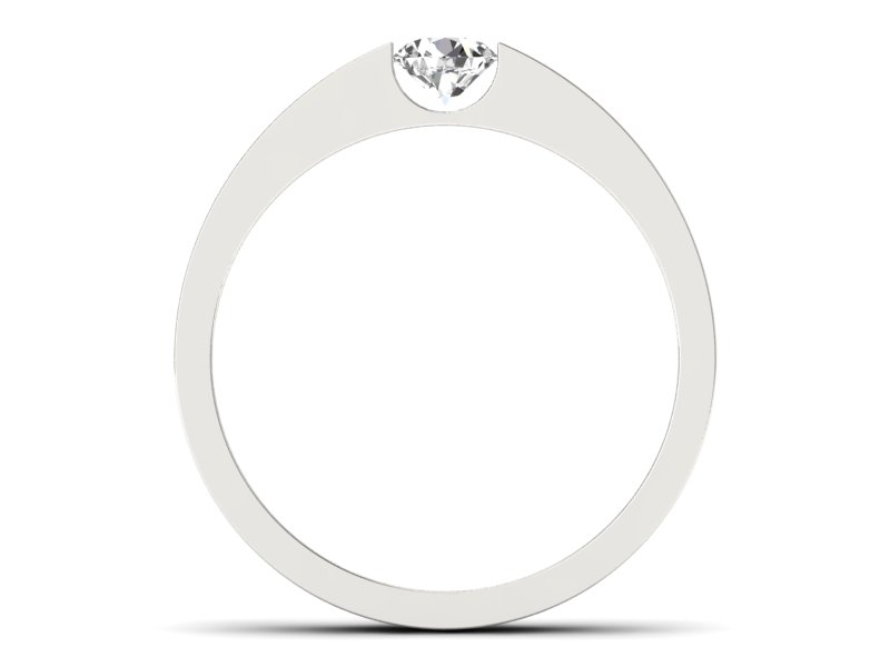 Pierścionek z brylantem białe i żółte złoto - 20039br_Si_H - 2