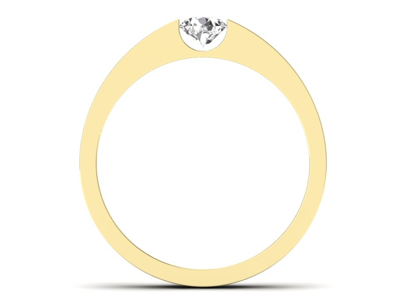 Pierścionek z diamentem żółte i białe złoto - 20039zb - 2
