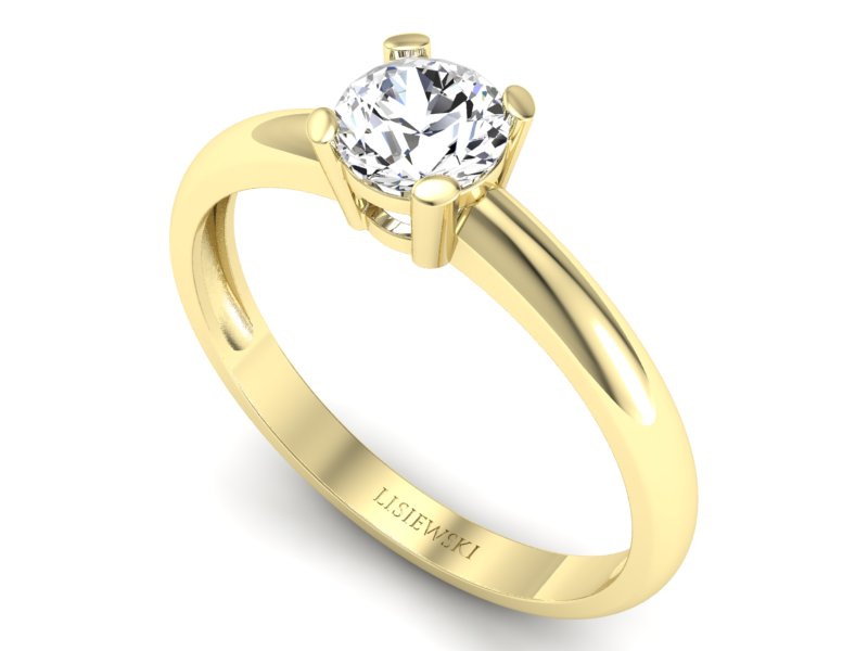 Złoty pierścionek z brylantem - 20051br_P1_I - 3