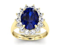 Pierścionek z szafirem i brylantami promocja - 2021skwpro